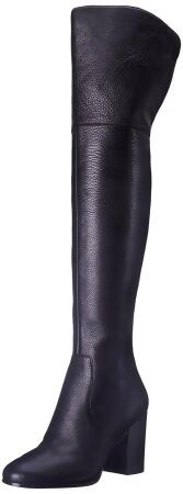 Via Spiga Womens Beline Leather Almond Toe Over Knee Fashion Boots - 5 M US Womens