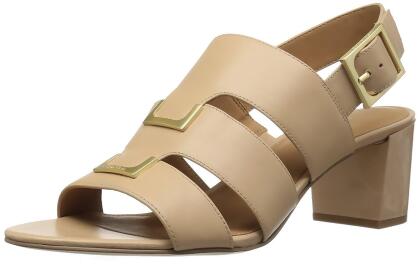Calvin Klein Womens Neda Leather Open Toe Casual Strappy Sandals - 8.5 M US Womens