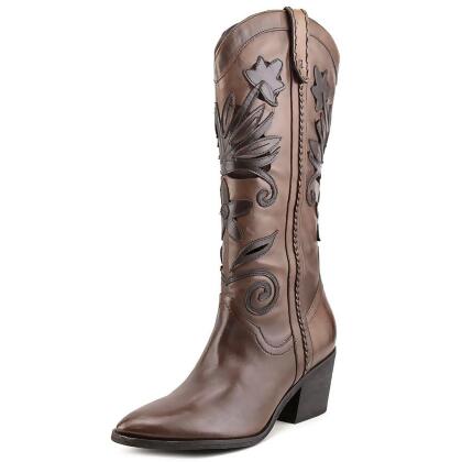 Carlos by Carlos Santana Womens Ace Leather Closed Toe Mid-Calf Cowboy Boots - 10 M US Womens