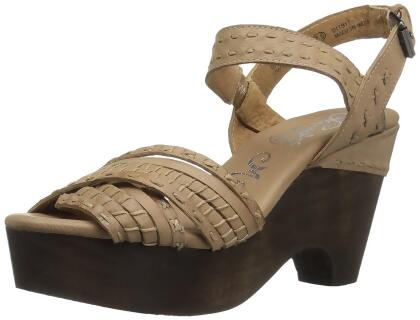 Naughty Monkey Womens Calla Leather Open Toe Casual Slingback Sandals - 9.5 M US Womens
