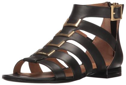 Calvin Klein Womens Estes Cow Silk Leather Open Toe Casual Gladiator Sandals - 6 M US Womens
