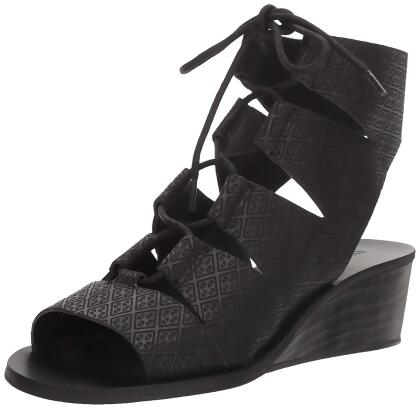 Lucky Brand Womens Gizi Leather Peep Toe Casual Platform Sandals - 8.5 M US Womens