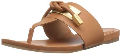 Calvin Klein Womens Parson Leather Open Toe Casual T-Strap Sandals - 11 M US Womens