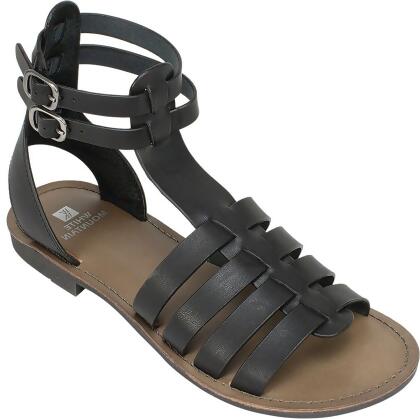 White Mountain Womens carson Leather Open Toe Casual Gladiator Sandals - 5.5 M US Womens