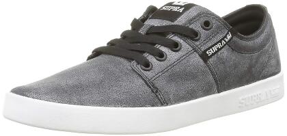 Supra Mens Stacks Ii Canvas Low Top Lace Up Skateboarding Shoes - 10 M US Mens