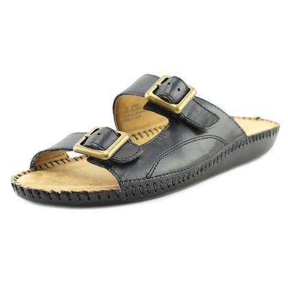 Auditions Womens Spring Leather Open Toe Casual Slide Sandals - 7 M US Womens
