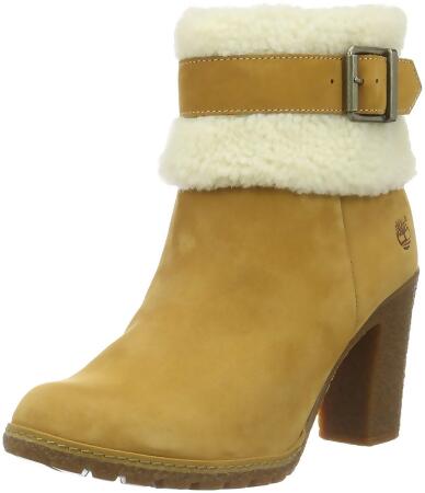 Timberland Womens Glancy teddy fleece Closed Toe Ankle Fashion Boots - 10 M US Womens