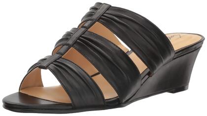 Trotters Womens Mia Leather Open Toe Casual Slide Sandals - 7 W US Womens
