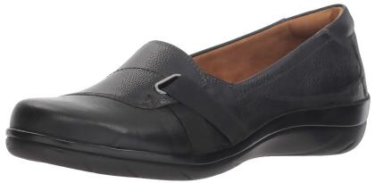 Natural Soul Womens Ilena Leather Closed Toe Loafers - 7.5 M US Womens