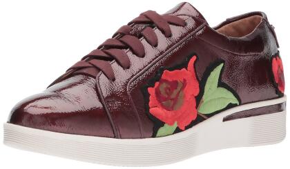 Gentle Souls Women's Haddie Rose Low Wedge Flower Embroidery Sneaker - 7 M US Womens
