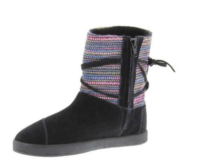 Toms Girls Nepal Leather Ankle Zipper Chukka Boots - 12 US Youth M US Girls