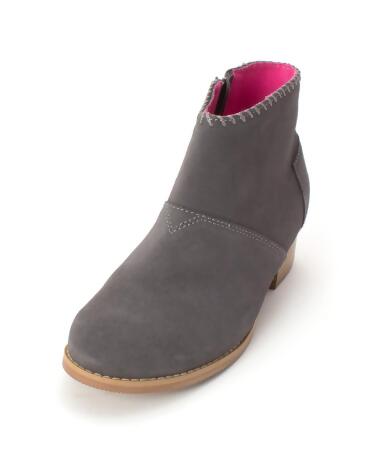 Toms Girls Leila Suede Ankle Zipper Riding Boots - 3.0 M US Big Kid M US Girls