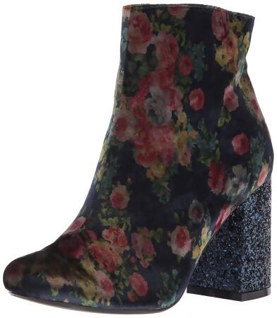 Not Rated Womens Cherry Fabric Almond Toe Ankle Fashion Boots - 6.5 M US Womens