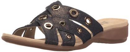 Anne Klein Womens Kandis Fabric Open Toe Casual Slide Sandals - 9 M US Womens