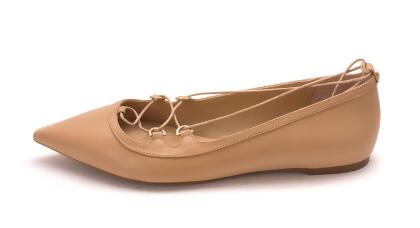 Michael Michael Kors Womens Tabby Leather Pointed Toe Ankle Wrap Ballet Flats - 5 M US Womens