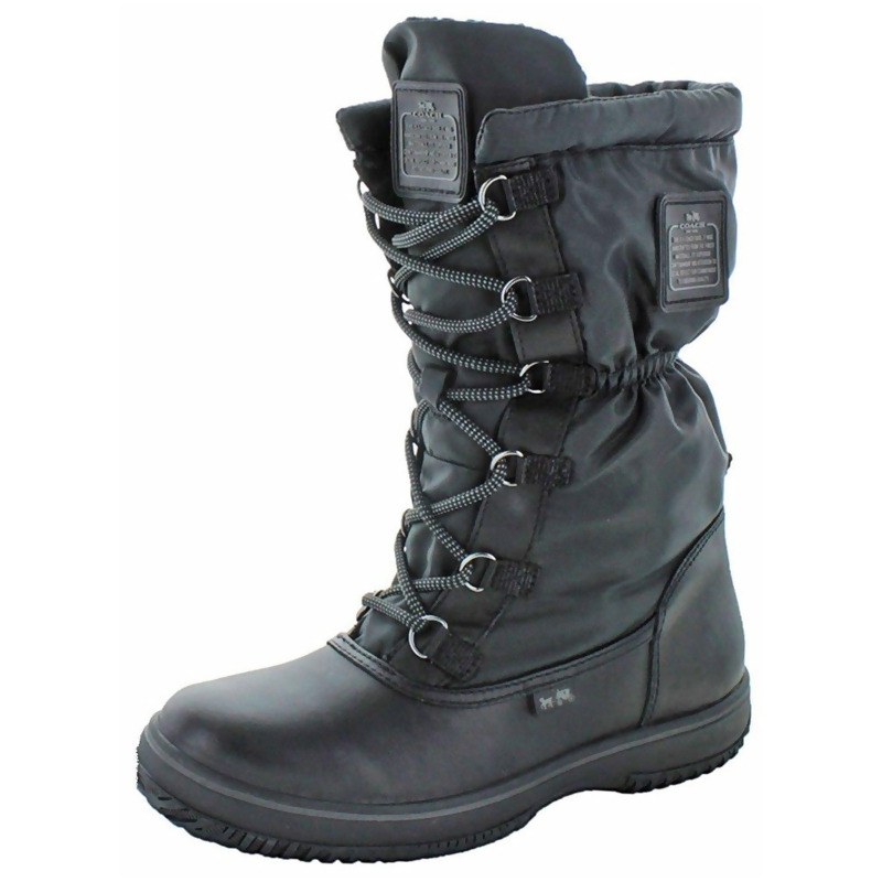 Coach Womens Sage Leather Round Toe Mid Calf Cold Weather Boots From Pairmysole At Shop Com