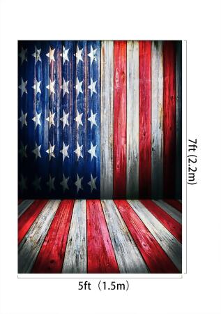 HMTfoto 7x5ft Thick for Cloth Independence Backdrop Day レディース