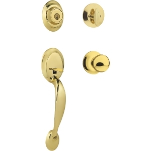 Kwikset Polished Brass Sk Dakota Handleset 687Daxp3smtcp - All