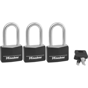 Master Lock 1-9/16 Aluminum Lock 3pk 141Trilf - All