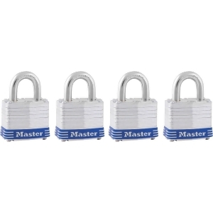 Master Lock 4 Pack 1-1/2 Padlock 3008D - All