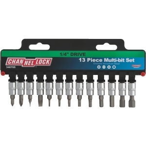 Channellock Products 13pc 1/4 Multi Bit Set 346705 - All