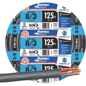 Southwire 125' 8-3 Nmw/G Wire 63949202 - All