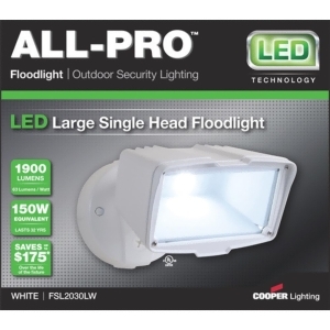 Cooper Lighting Large White Led Floodlight Fsl2030lw - All