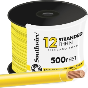 Southwire 500' 12str Yel Thhn Wire 22969058 - All