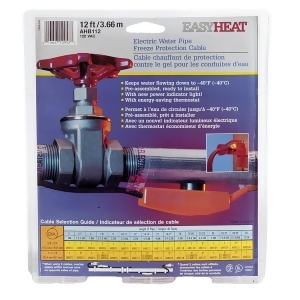 Easy Heat Inc. 12' Pipe Heating Cable Ahb112a - All