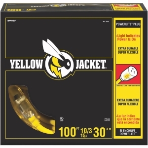 Woods Ind. 100'10/3 Yellow Ext Cord 2806 - All