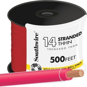 Southwire 500' 14str Red Thhn Wire 22957558 - All