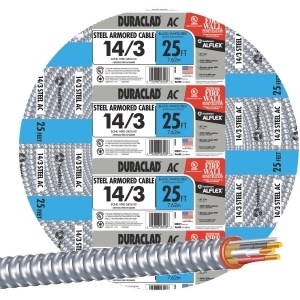 Southwire 25' 14/3 Stl Armor Cable 55278521 - All