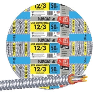 Southwire 50' 12/3 Stl Armor Cable 55275022 - All