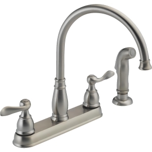 Delta Faucet 2h Stainless Steel Kit Faucet with Spry 21996Lf-ss - All
