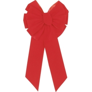 Holiday Trim 14x28 11lp Red Vlvt Bow 7365Doz Pack of 12 - All