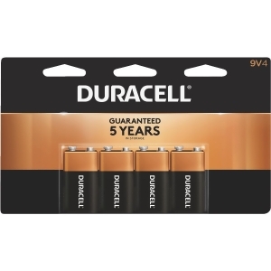 Duracell 4 Pack 9v Alkaline Battery Mn16b4dw - All