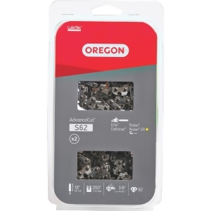 Oregon 2 Pack 18 Saw Chain S62t - All