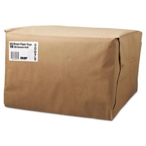 1/6 Bbl Paper Grocery Bag 52lb Kraft Standard 12 x 7 x 17 500 bags Sk1652 - All