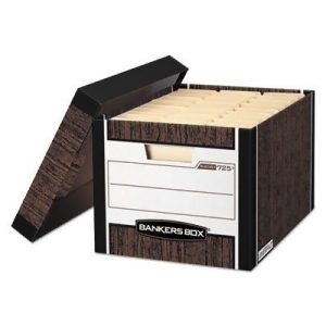 R-kive Max Storage Box Letter/Legal Locking Lid Woodgrain 4/Carton 0072506 - All