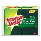 3M 426 Scotch-Brite Heavy Duty Scrub Sponge, 6 Count 3M 426 Scotch-Brite Heavy Duty Scrub Sponge, 6 Count