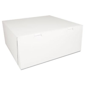 Bakery Boxes White Paperboard 14 x 14 x 6 50/Carton 0993 - All