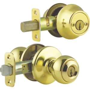 Kwikset Polished Brass Tylo 2cy Entry Combo 695T 3 Cp Code K6 - All