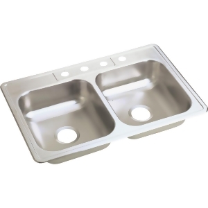 Elkay Neptune 6 Stainless Steel Double-Bowl Sink Ne33224 - All