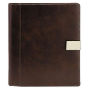 Textured Notepad Holder 8 1/2 x 11 Leather-Like Brown 32658 - All