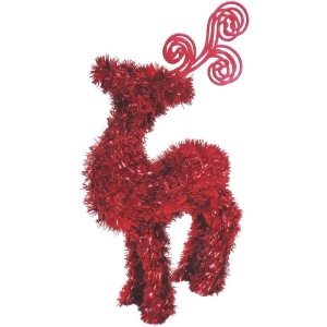 F C Young 14 Red Tinsel Deer 3D-mmd2 Pack of 5 - All