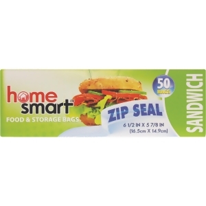 International Wholesale 50pc Zip Sandwich Bag Hs-00258 Pack of 24 - All