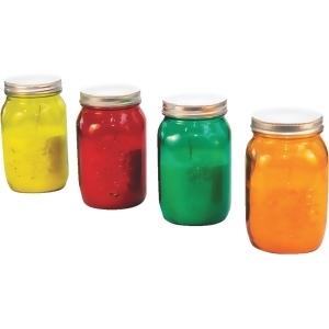 Jay Trends Colored Mason Jar Candle 0705 Pack of 6 - All
