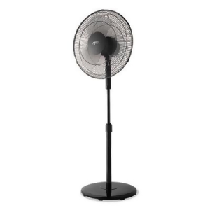 16 3-Speed Oscillating Pedestal Stand Fan Metal Plastic Black Fanp16b - All