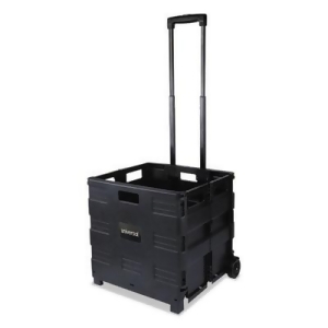 Collapsible Mobile Storage Crate 18 1/4 x 15 x 18 1/4 to 39 3/8 Black 14110 - All