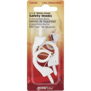 Hillman Fastener Corp 3 Pack Large White Safety Hook 122244 Pack of 10 - All